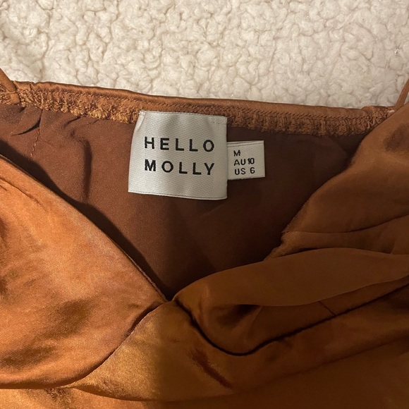 WORN ONCE!! Domina satin dress from Hello Molly - Picture 6 of 7